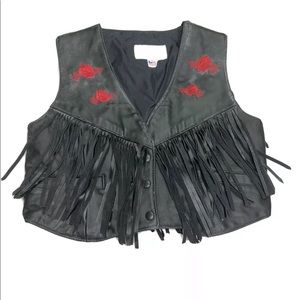 Vintage Park V Women’s Vest Size 14 Leather
